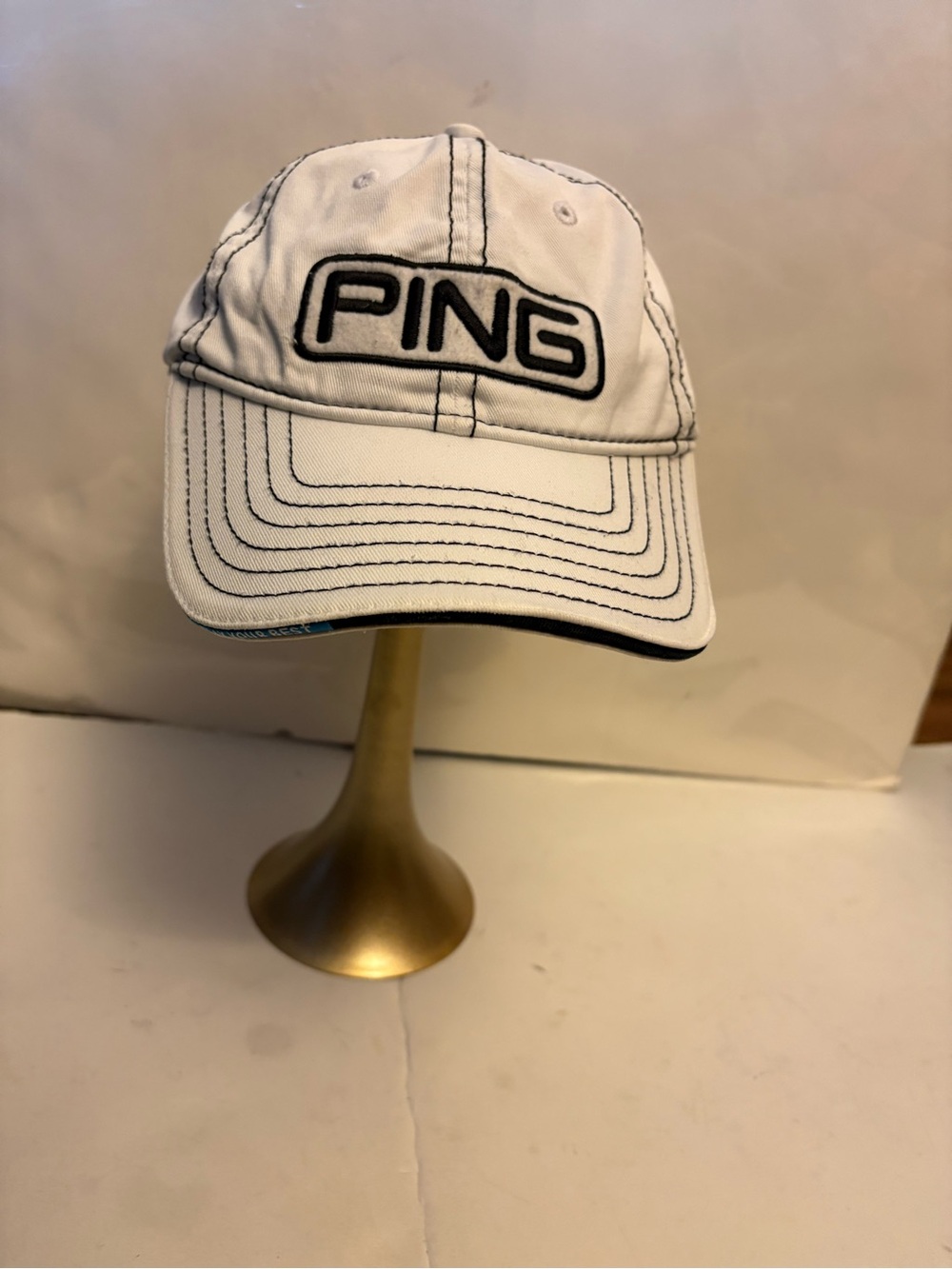 Ping golf White Baseball Cap with Black Logo